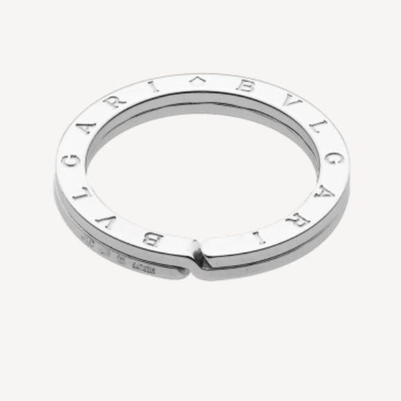 BVLGARI BVLGARI KEYRING silver 925  unisex minimalist logo Auth. - Picture 4 of 16